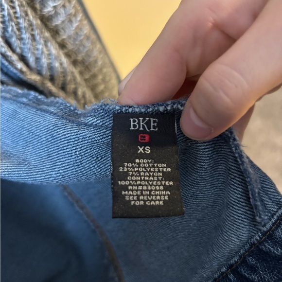 BKE Denim Jacket with Knit Collar - Picture 6 of 10